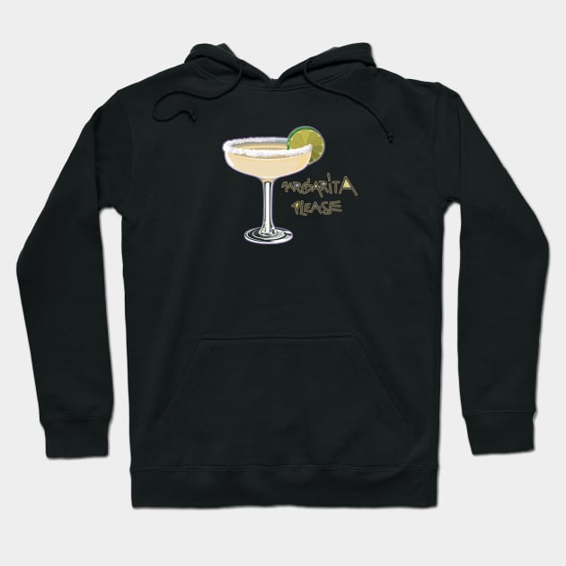 Margarita cocktail Please Hoodie by Love Wild Letters